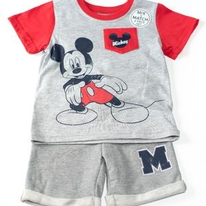 Disney 4 Piece Toddler Boy Short Sets